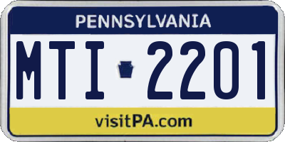 PA license plate MTI2201