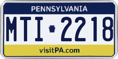 PA license plate MTI2218