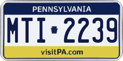 PA license plate MTI2239