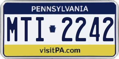 PA license plate MTI2242