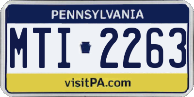 PA license plate MTI2263