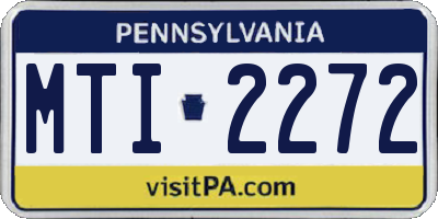 PA license plate MTI2272