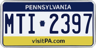 PA license plate MTI2397