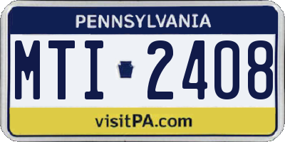 PA license plate MTI2408