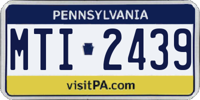 PA license plate MTI2439