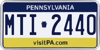 PA license plate MTI2440