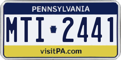 PA license plate MTI2441