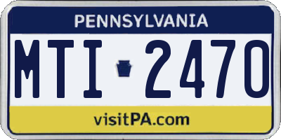 PA license plate MTI2470
