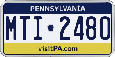PA license plate MTI2480