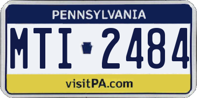 PA license plate MTI2484