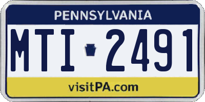PA license plate MTI2491