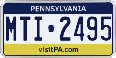 PA license plate MTI2495