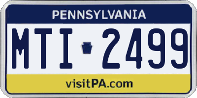 PA license plate MTI2499