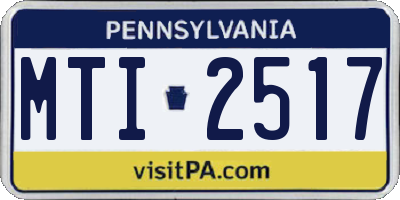 PA license plate MTI2517