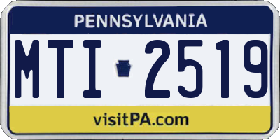 PA license plate MTI2519