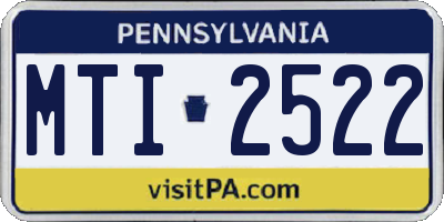 PA license plate MTI2522