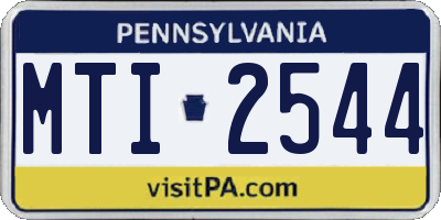 PA license plate MTI2544