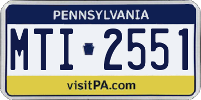 PA license plate MTI2551