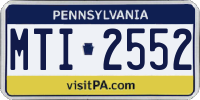 PA license plate MTI2552
