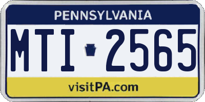 PA license plate MTI2565