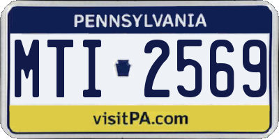 PA license plate MTI2569