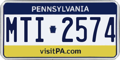 PA license plate MTI2574