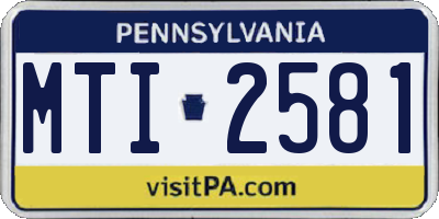PA license plate MTI2581