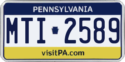 PA license plate MTI2589