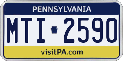 PA license plate MTI2590