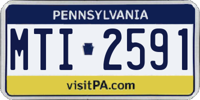 PA license plate MTI2591