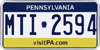 PA license plate MTI2594