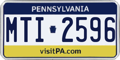 PA license plate MTI2596