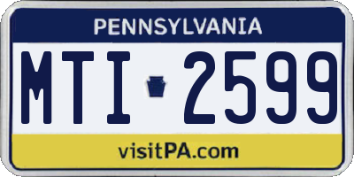 PA license plate MTI2599