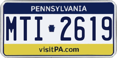 PA license plate MTI2619