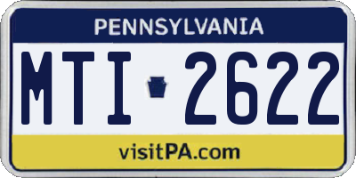 PA license plate MTI2622