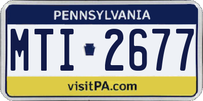 PA license plate MTI2677