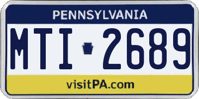PA license plate MTI2689