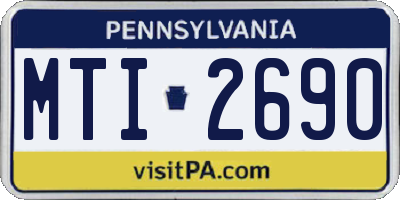 PA license plate MTI2690