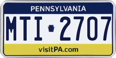 PA license plate MTI2707