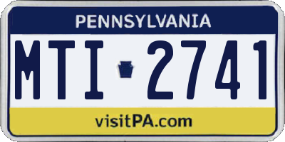 PA license plate MTI2741