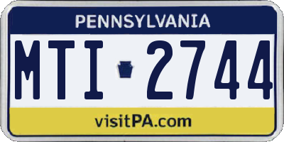 PA license plate MTI2744