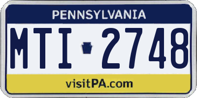 PA license plate MTI2748