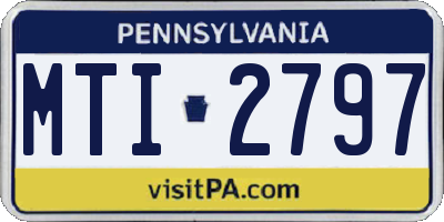 PA license plate MTI2797