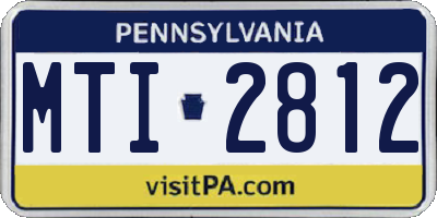 PA license plate MTI2812
