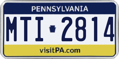 PA license plate MTI2814