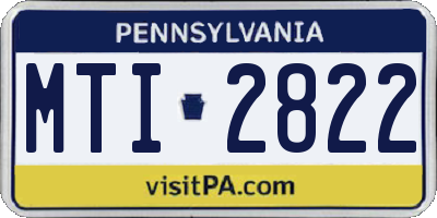 PA license plate MTI2822