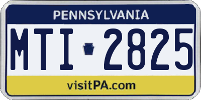 PA license plate MTI2825