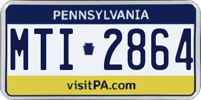 PA license plate MTI2864