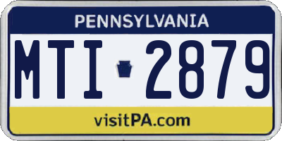 PA license plate MTI2879