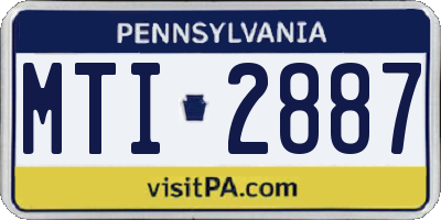 PA license plate MTI2887